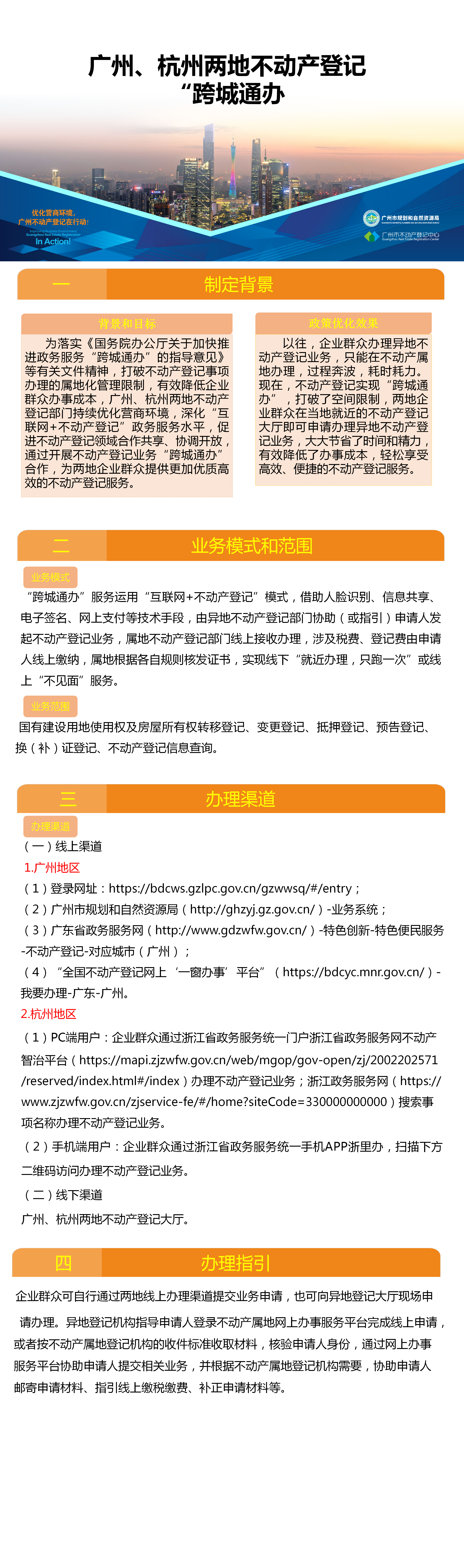 【政策解读】一图读懂.广州、杭州两地不动产登记业务